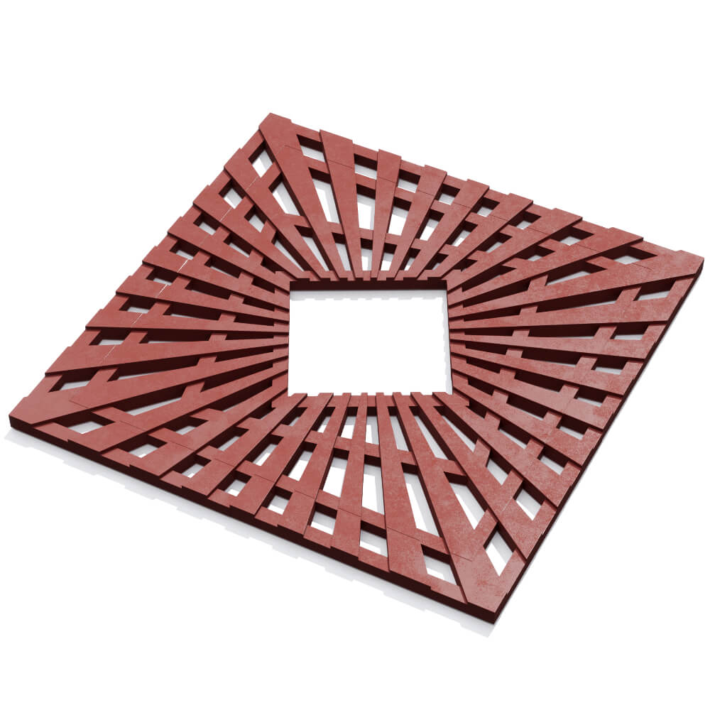 Приствольная решетка для дерева ZKING ATMOSPHERE 1.2х1.2м Красная в Урае фото