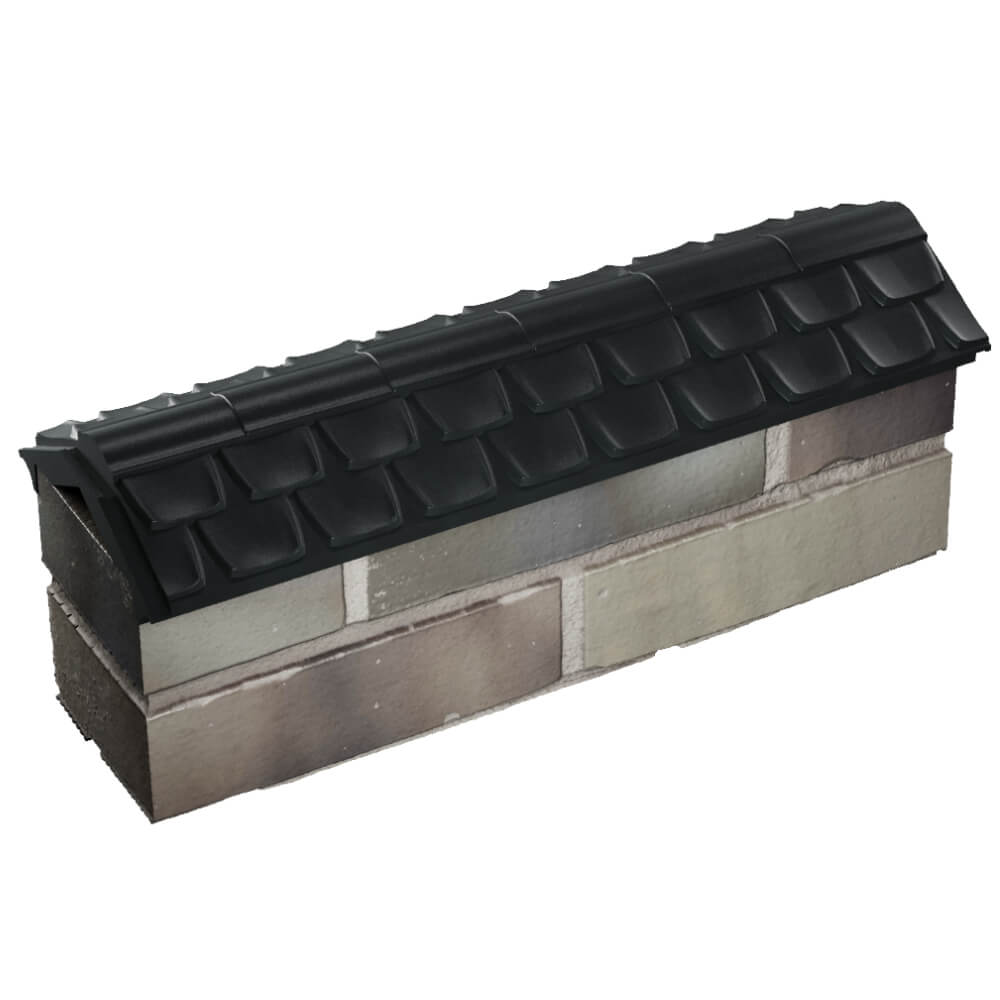 Парапет Zking Эльбрус Черный с посадкой на 0.5 кирпича (130мм) в Урае фото