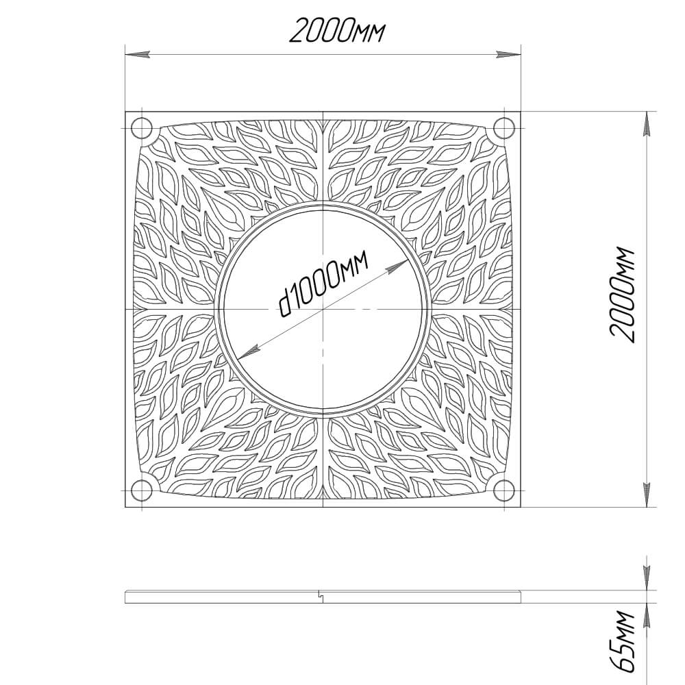Приствольная решетка для дерева ZKING CRUST 2х2м Черная в Урае фото