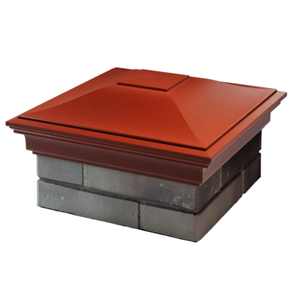 Колпак Zking Монблан Красный на столб 1.5х1.5 кирпича (385х385мм) в Урае фото