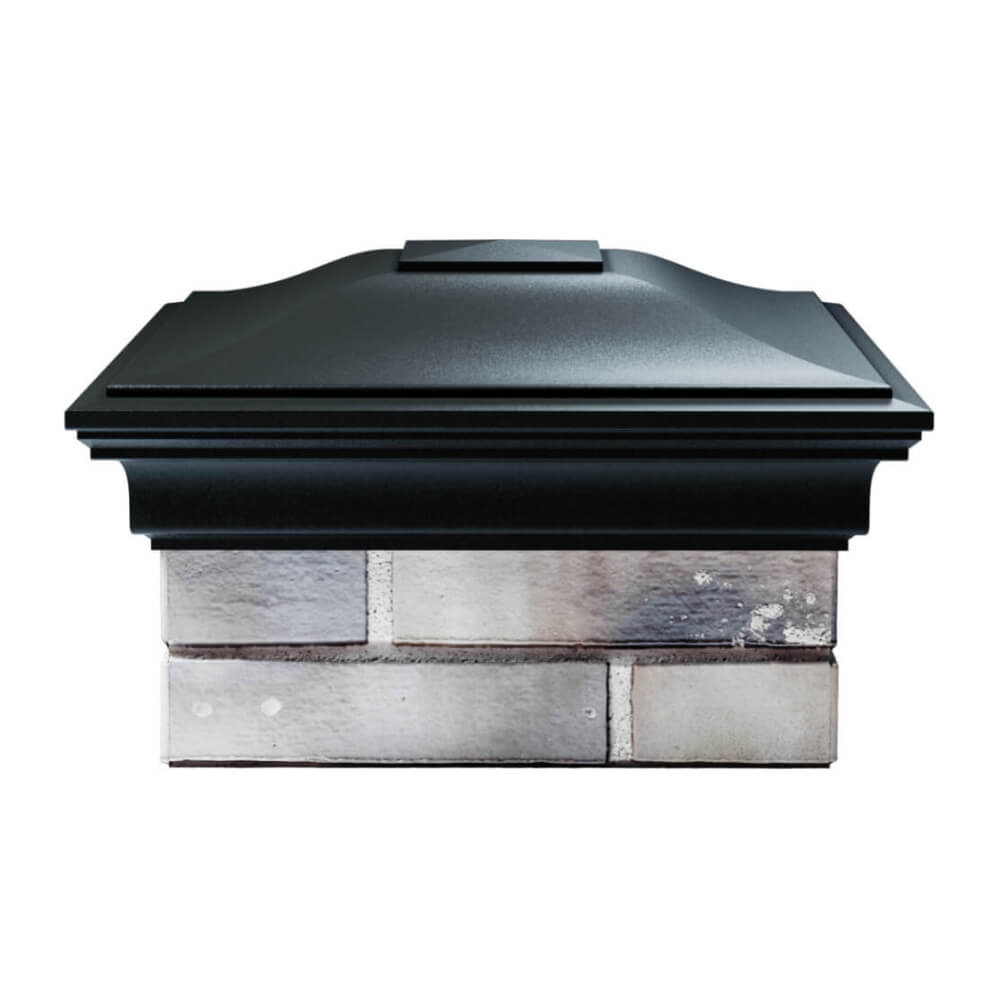 Колпак Zking Монблан Черный на столб 1.5х1.5 еврокирпича 0.7НФ (355х355мм) Урай фото