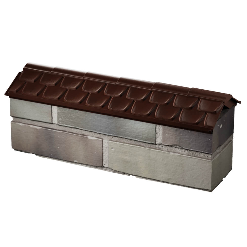Парапет Zking Эльбрус Коричневый с посадкой на 0.5 кирпича (130мм) в Урае фото