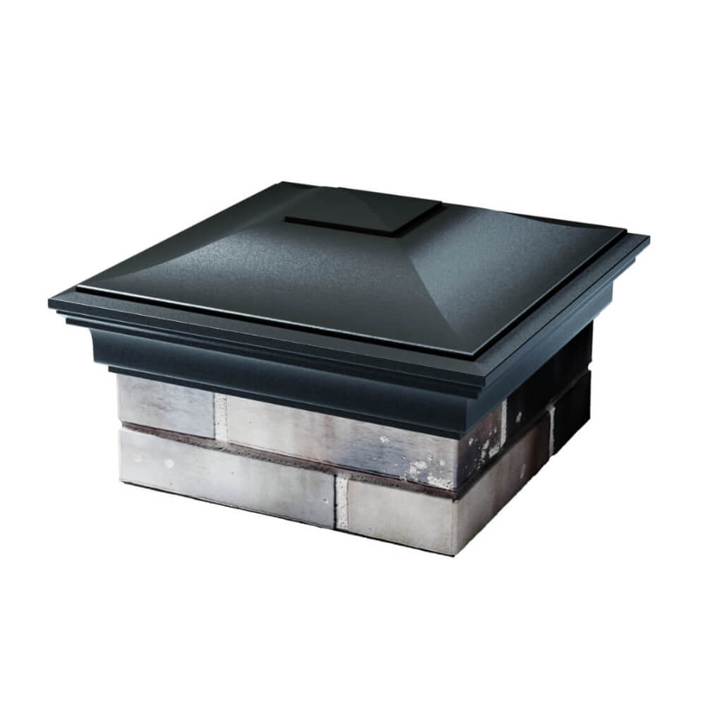 Колпак Zking Монблан Черный на столб 1.5х1.5 еврокирпича 0.7НФ (355х355мм) в Урае фото