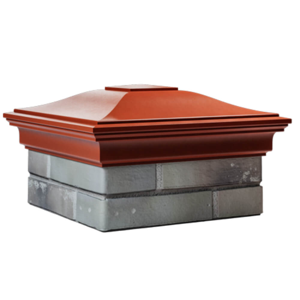 Колпак Zking Монблан Красный на столб 1.5х1.5 кирпича (385х385мм) в Урае фото