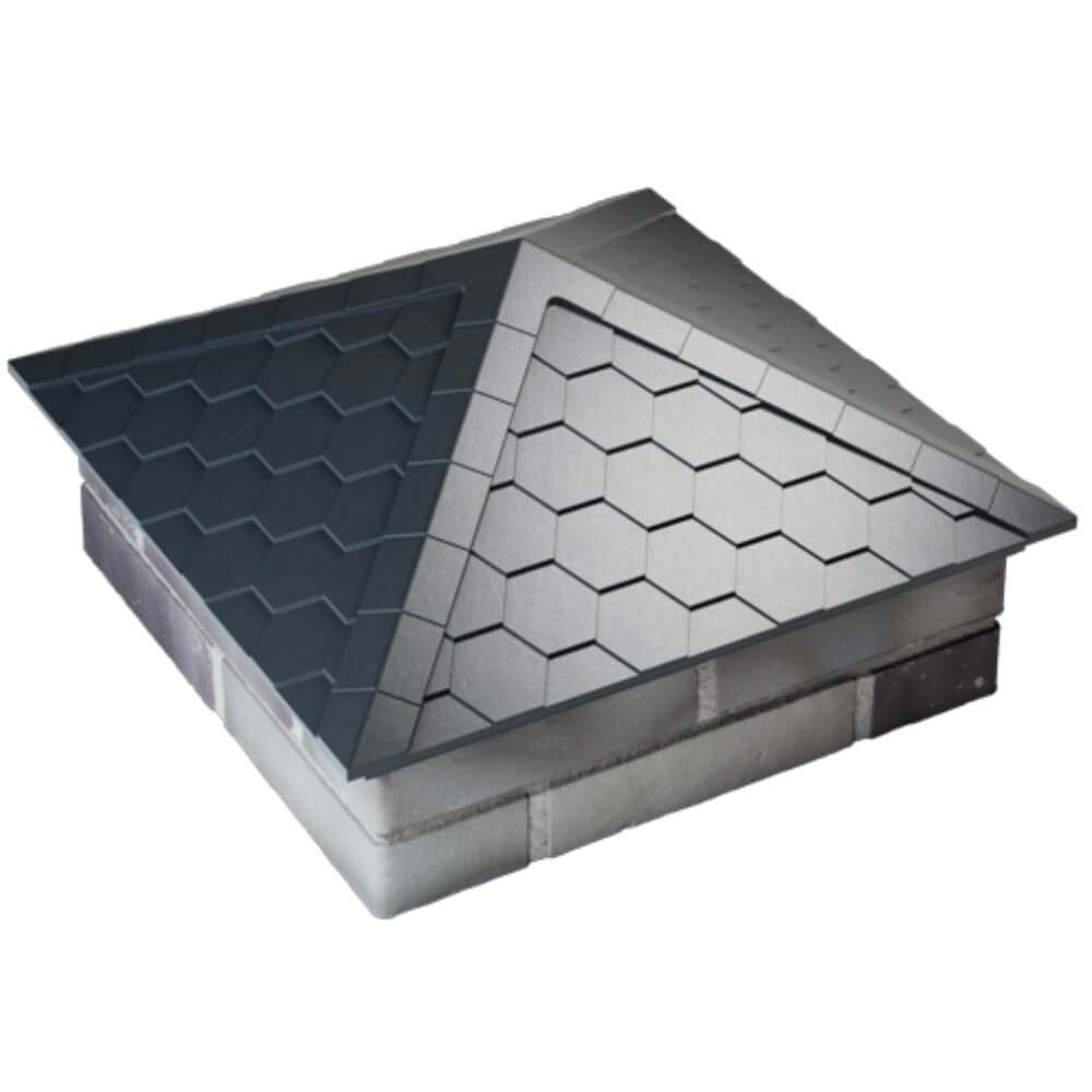 Колпак Zking Эверест Серый на столб 2х2 кирпича (535х535мм) Урай фото