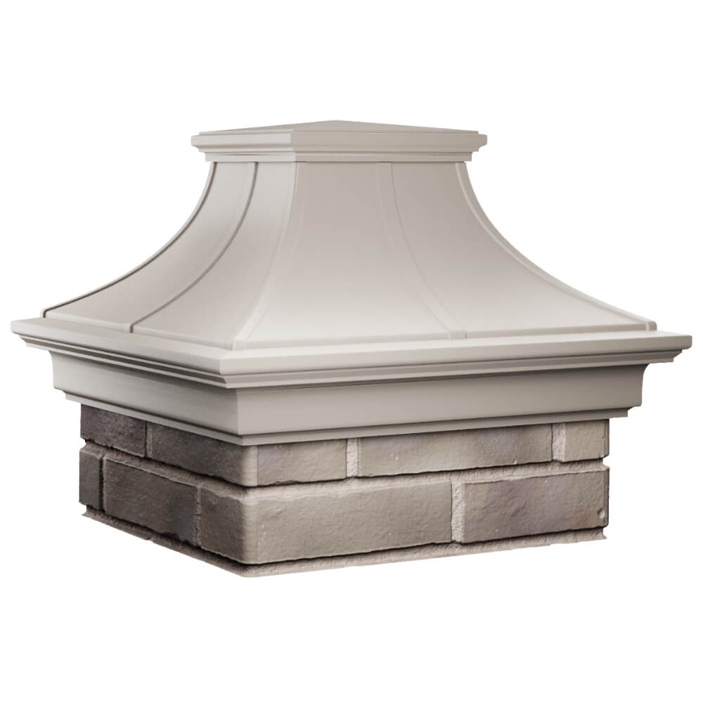 Колпак Zking Монблан Премиум Бежевый на столб 1.5х1.5 кирпича (385х385мм) в Урае фото