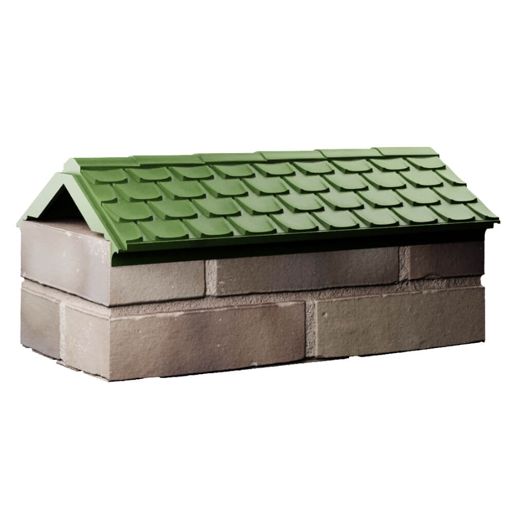 Парапет Zking Эльбрус Зеленый с посадкой на 1 кирпич (255мм) Урай фото