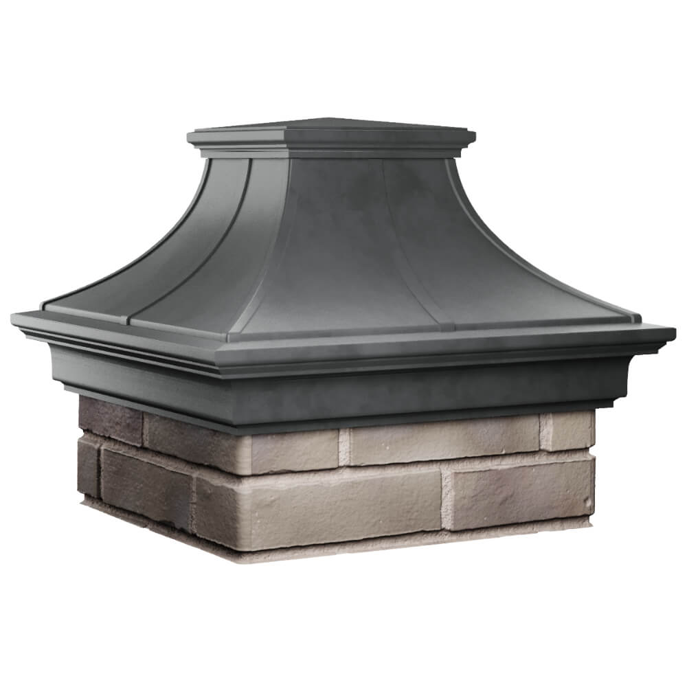 Колпак Zking Монблан Премиум Серый на столб 1.5х1.5 кирпича (385х385мм) в Урае фото