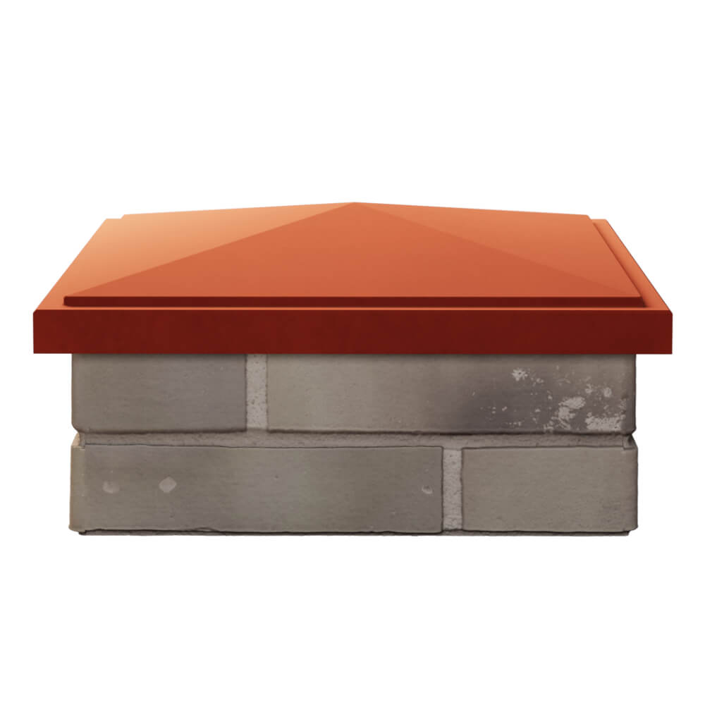 Колпак Zking БонаМоно Красный на столб 1.5х1.5 кирпича (385х385, 400х400мм) Урай фото