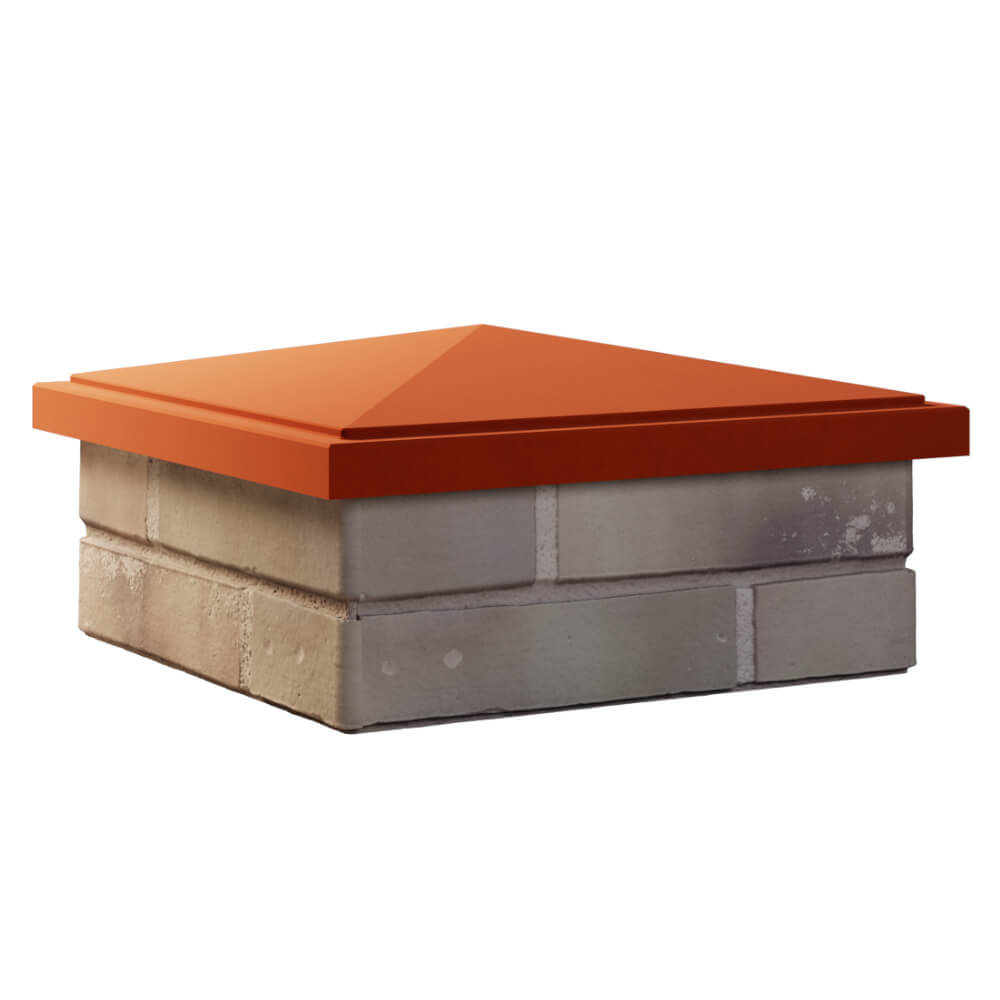 Колпак Zking БонаМоно Красный на столб 1.5х1.5 кирпича (385х385, 400х400мм) в Урае фото