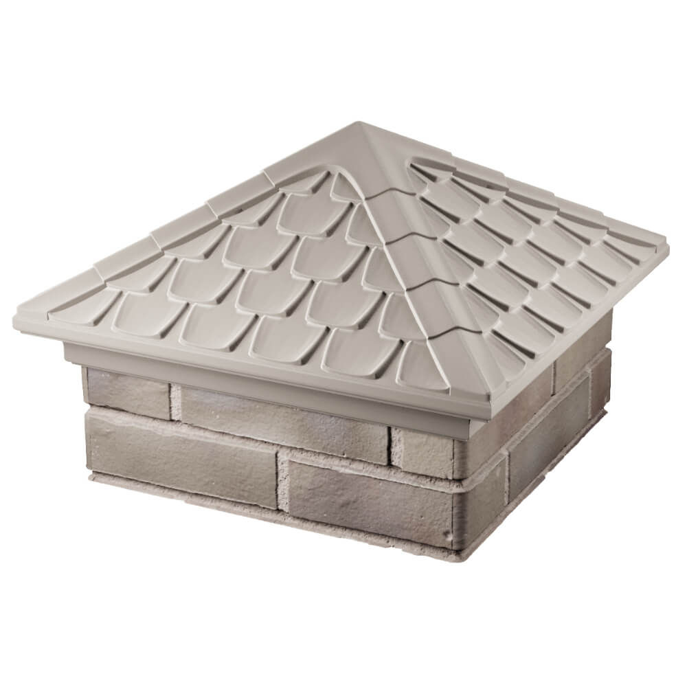 Колпак Zking Эльбрус Бежевый на столб 1.5х1.5 кирпича (385х385мм) в Урае фото