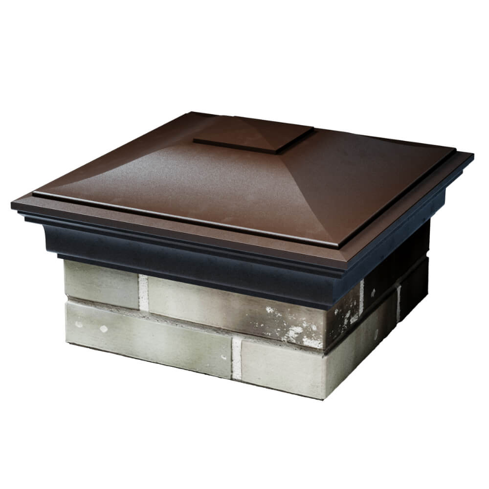 Колпак Zking Монблан Коричневый на столб 1.5х1.5 кирпича (385х385мм) в Урае фото