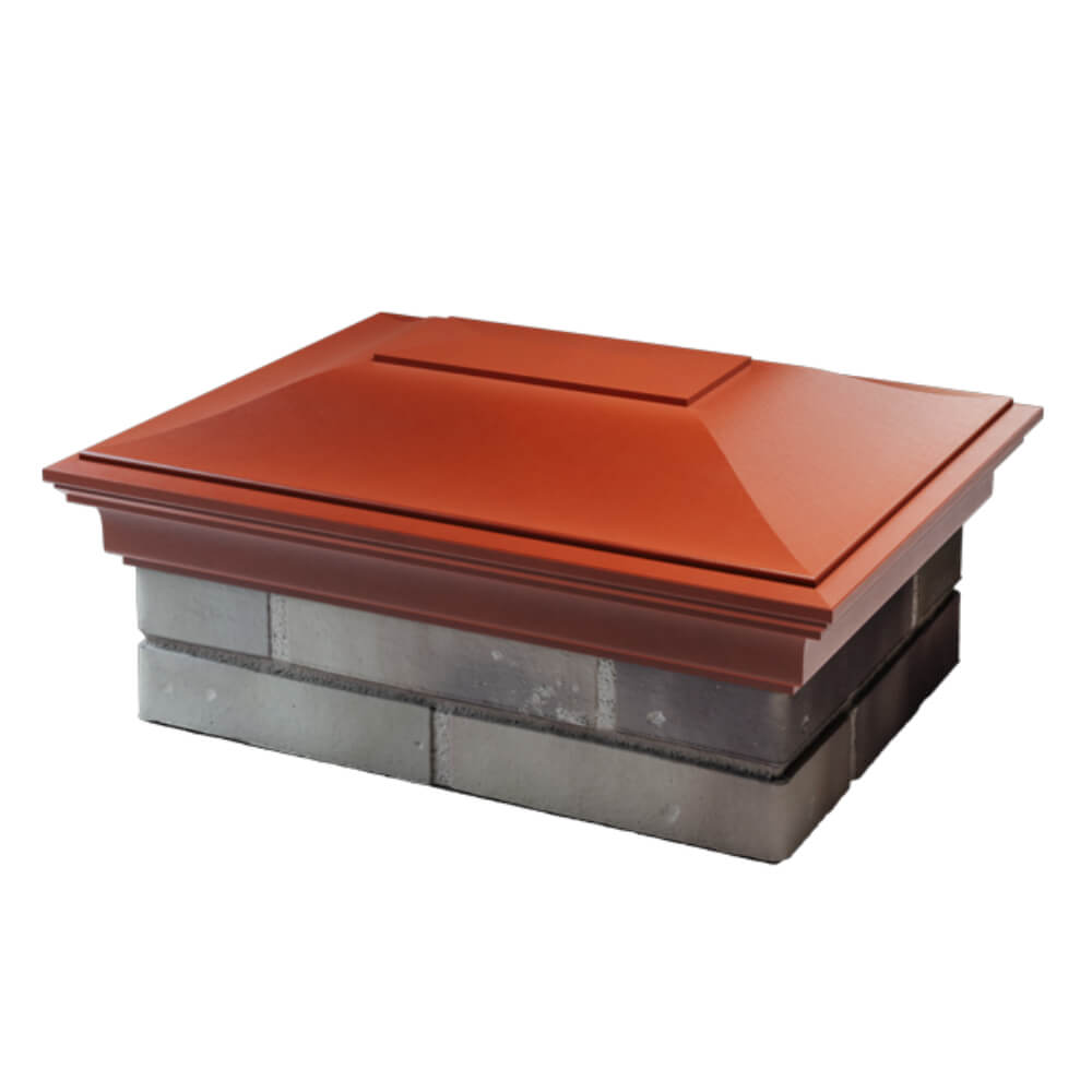 Колпак Zking Монблан Красный на столб 2х1.5 кирпича (515х385мм) в Урае фото