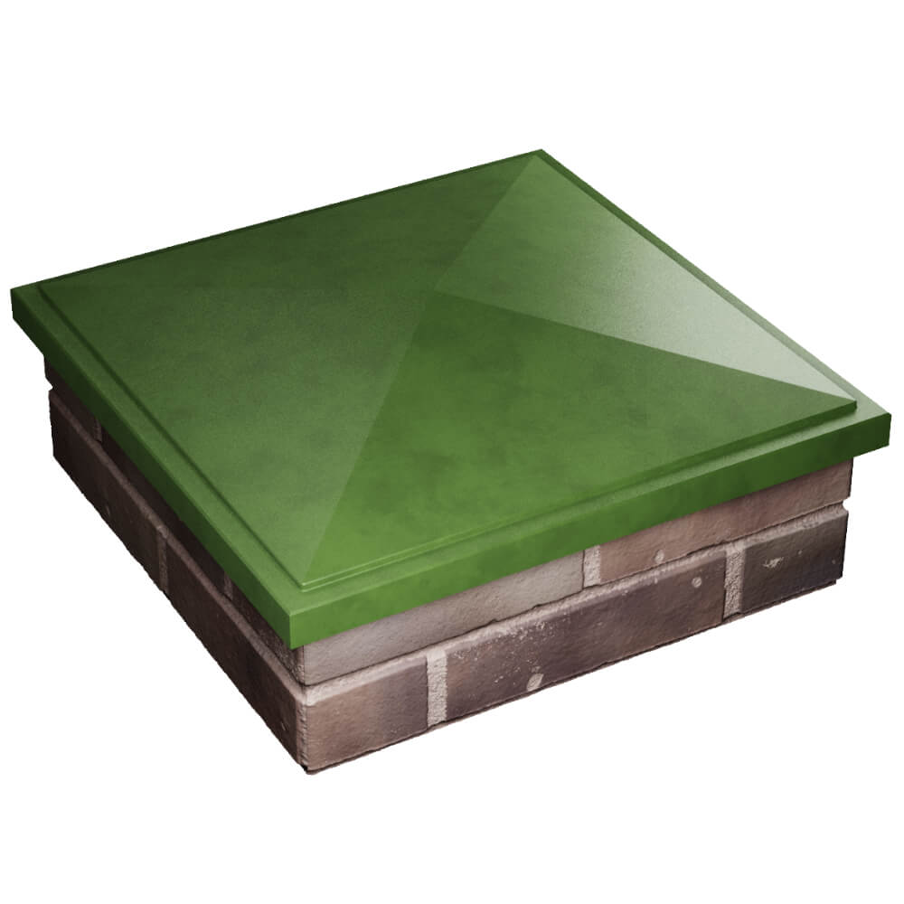 Колпак Zking БонаМоно Зеленый на столб 2х2 кирпича (515х515, 530х530мм) в Урае фото