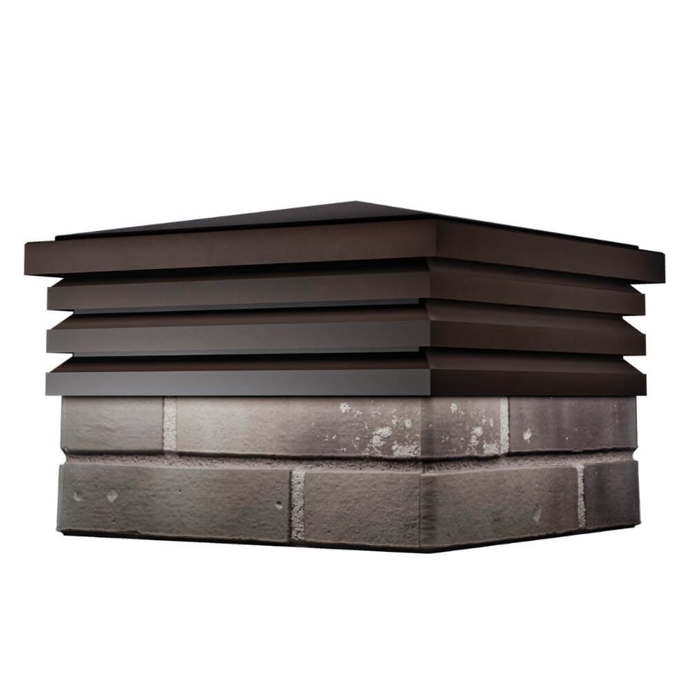 Колпак Zking Бона ХайТек Коричневый на столб 1.5х1.5 кирпича (385х385мм) в Урае фото