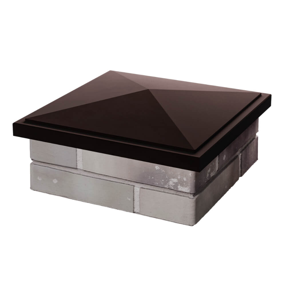 Колпак Zking БонаМоно Коричневый на столб 1.5х1.5 кирпича (385х385, 400х400мм) в Урае фото