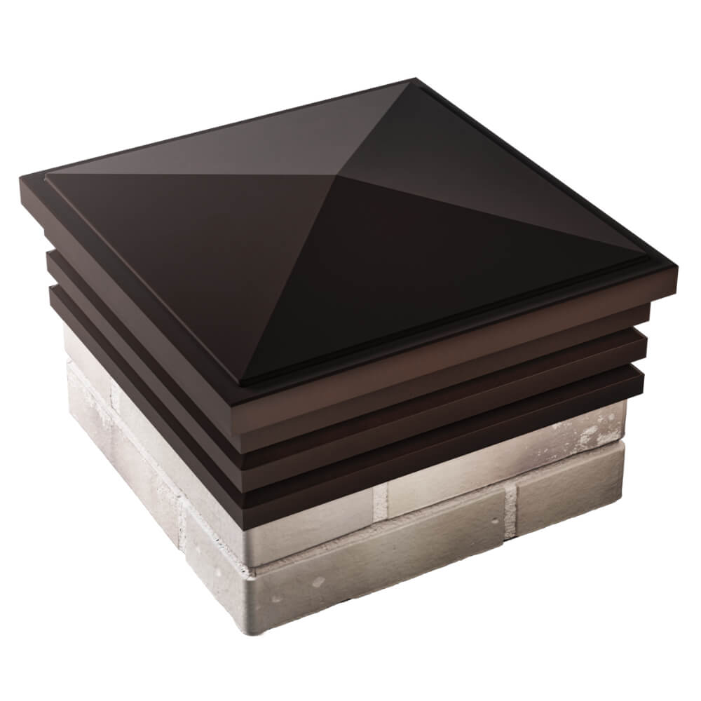 Колпак Zking Бона ХайТек Коричневый на столб 1.5х1.5 кирпича (385х385мм) в Урае фото