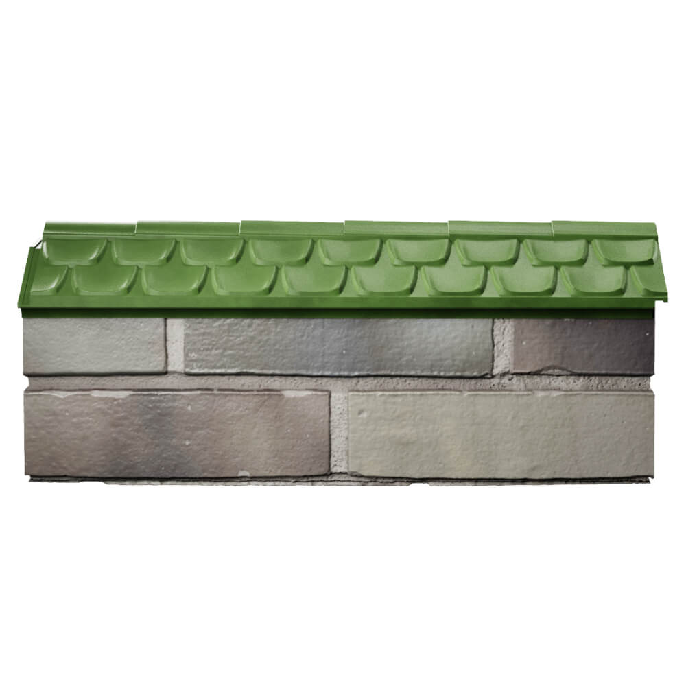 Парапет Zking Эльбрус Зеленый с посадкой на 0.5 кирпича (130мм) в Урае фото