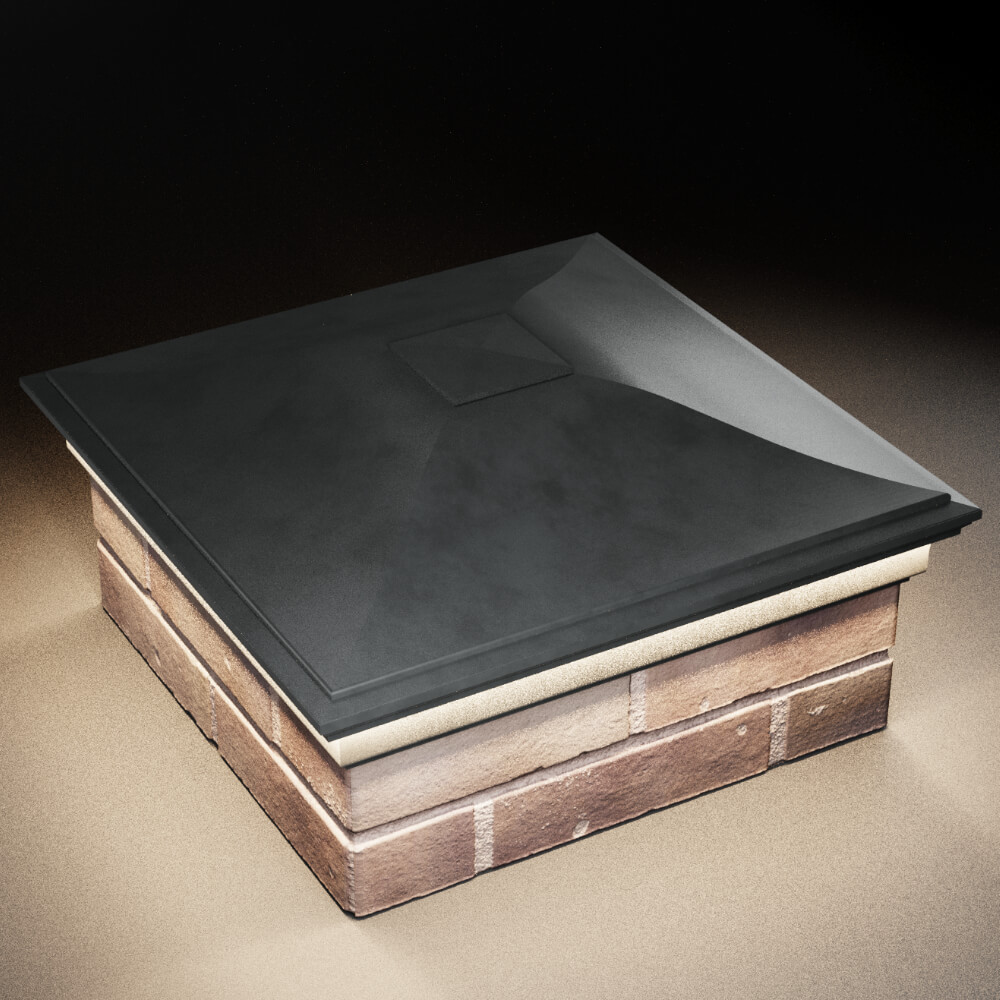 Колпак Zking Монблан Серый на столб 2х2 кирпича (515х515мм) c подсветкой в Урае фото