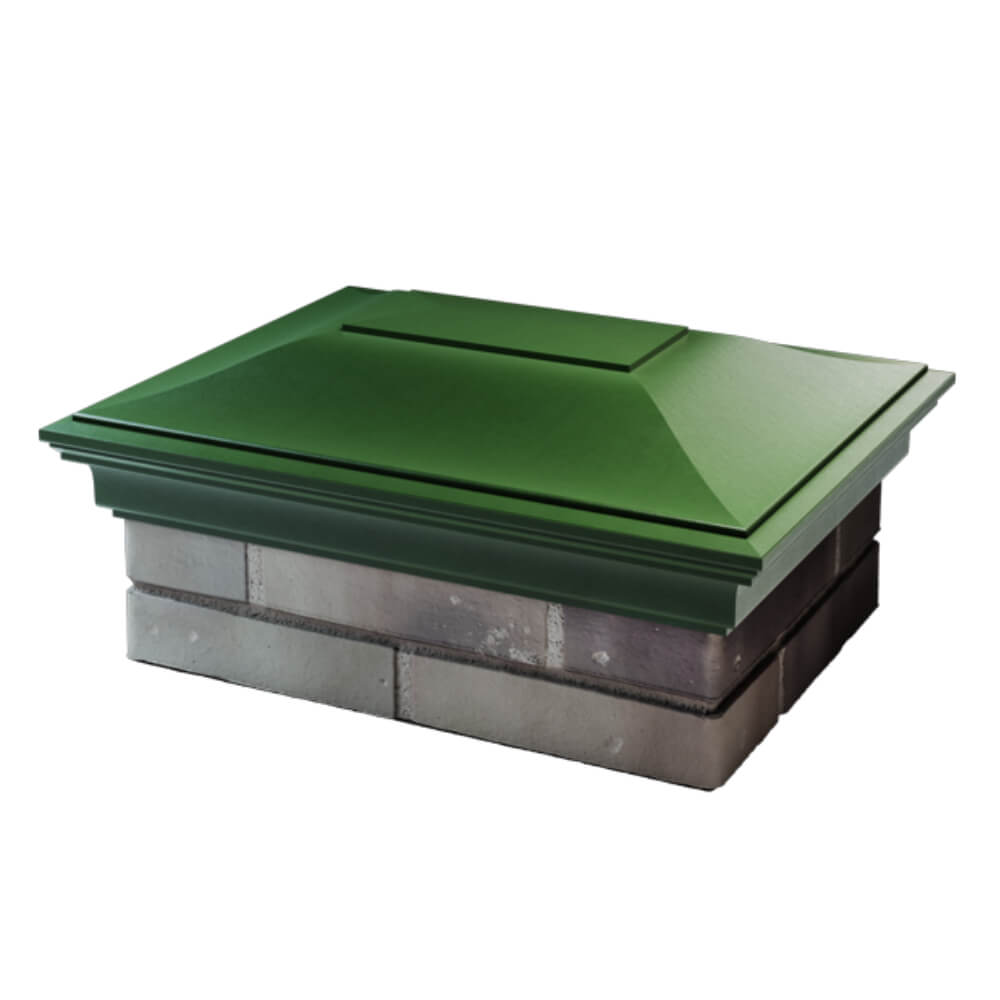 Колпак Zking Монблан Зеленый на столб 2х1.5 кирпича (515х385мм) в Урае фото