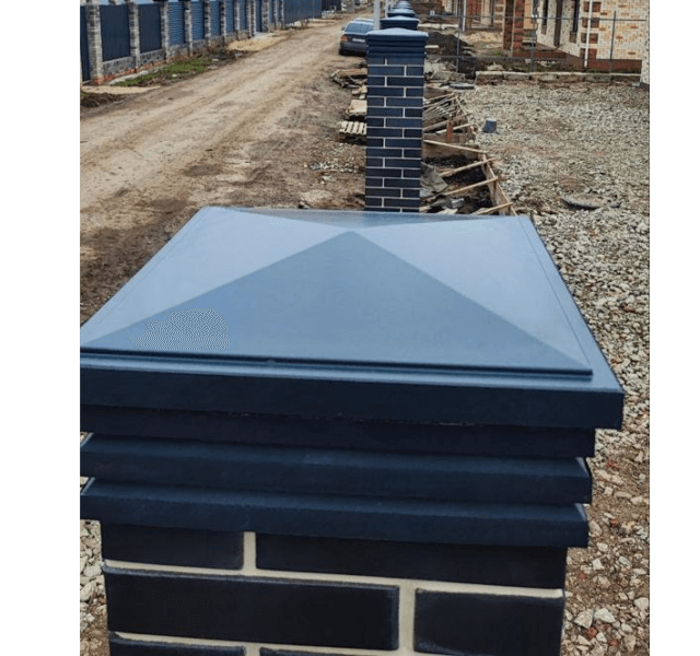 Колпак Zking Бона ХайТек Серый на столб 1.5х1.5 кирпича (385х385мм) в Урае фото