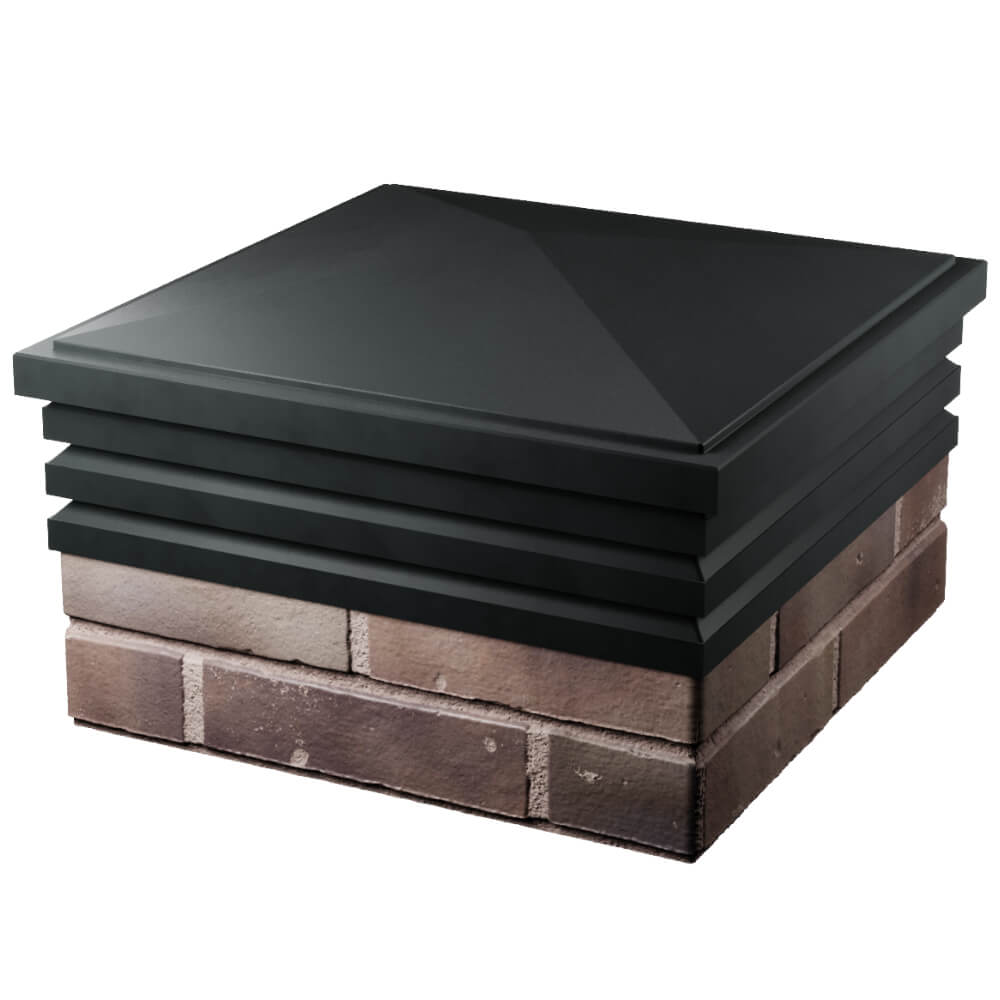 Колпак Zking Бона ХайТек Черный на столб 2х2 кирпича (513х513мм) в Урае фото