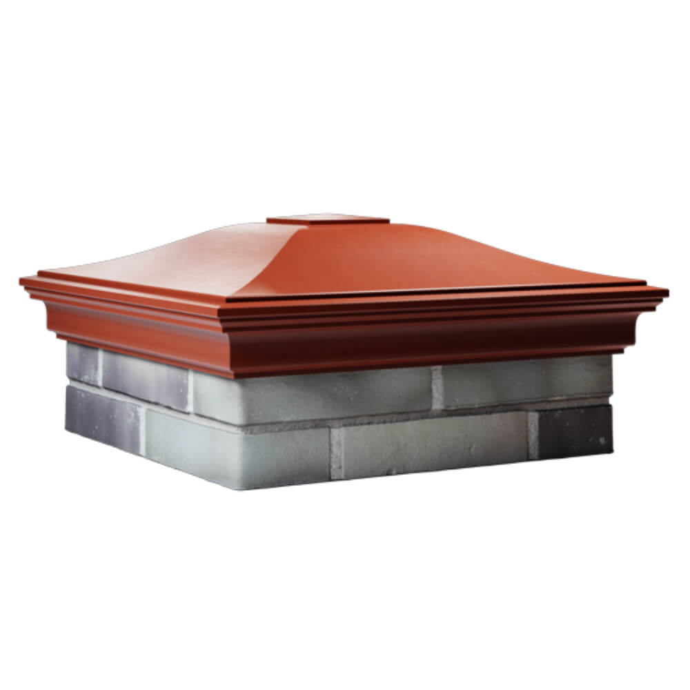 Колпак Zking Монблан Красный на столб 2х2 кирпича (515х515мм) в Урае фото