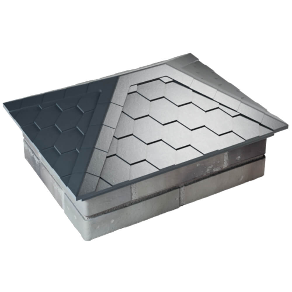 Колпак Zking Эверест Серый на столб 2х1.5 кирпича (520х390мм) Урай фото