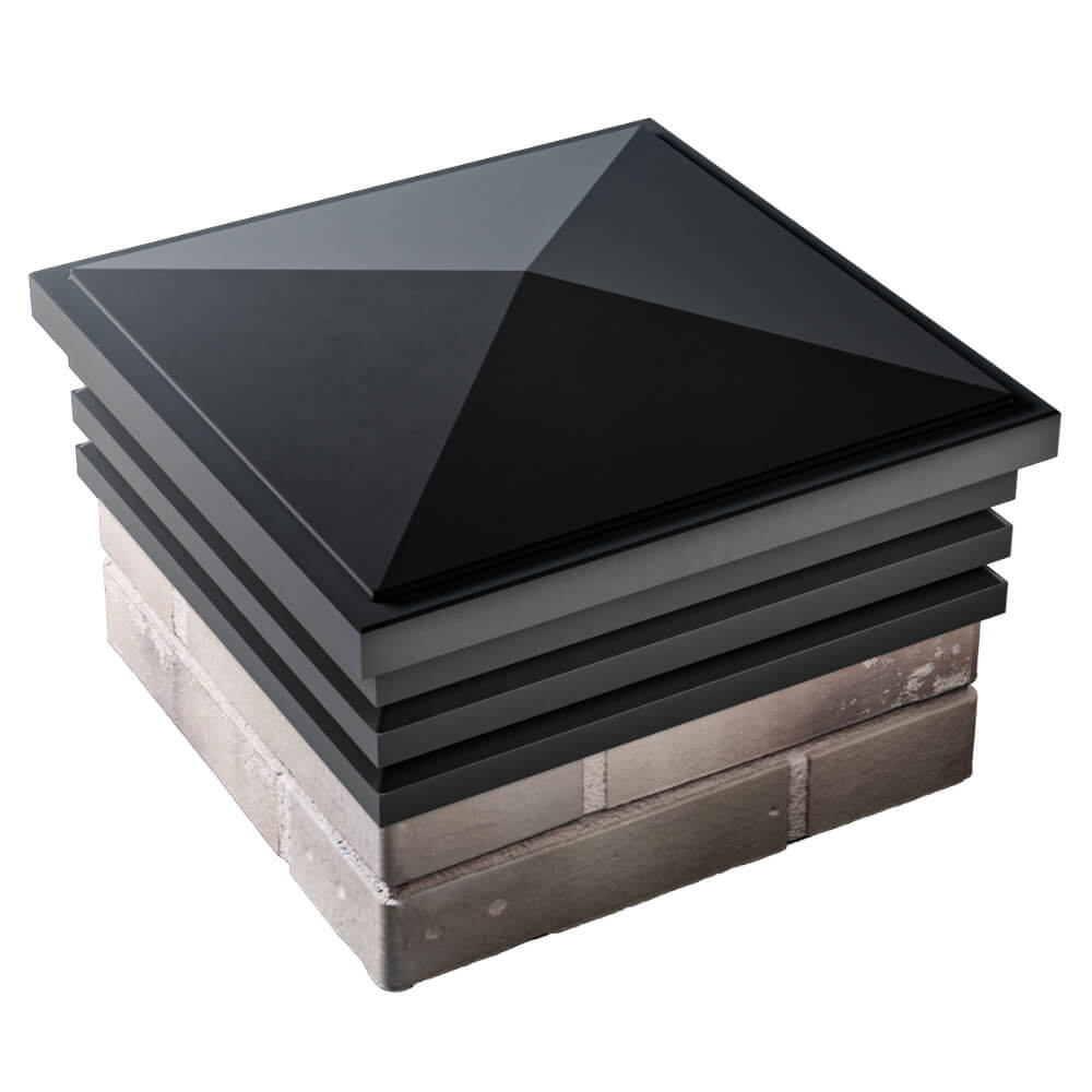 Колпак Zking Бона ХайТек Черный на столб 1.5х1.5 кирпича (385х385мм) в Урае фото