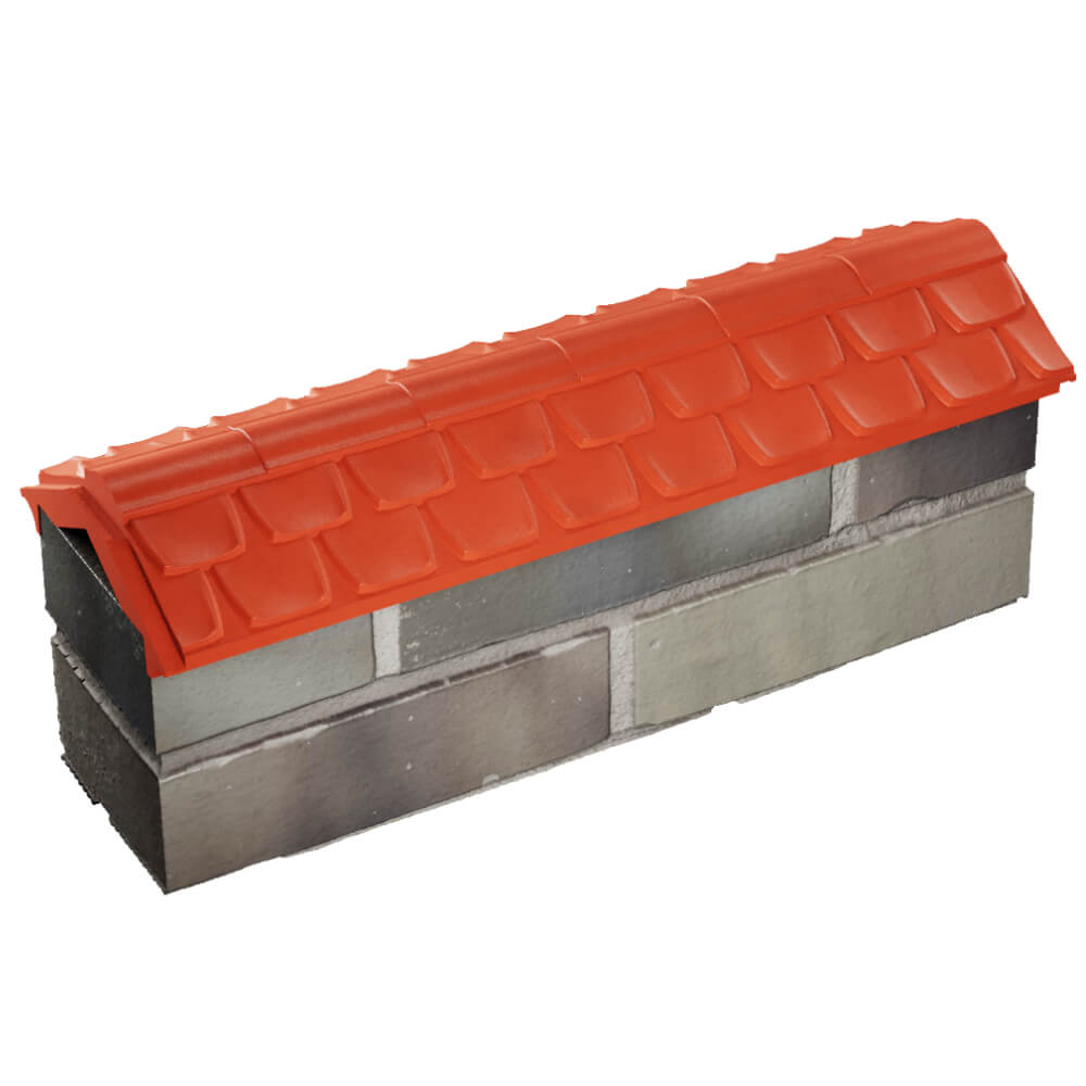 Парапет Zking Эльбрус Красный с посадкой на 0.5 кирпича (130мм) в Урае фото