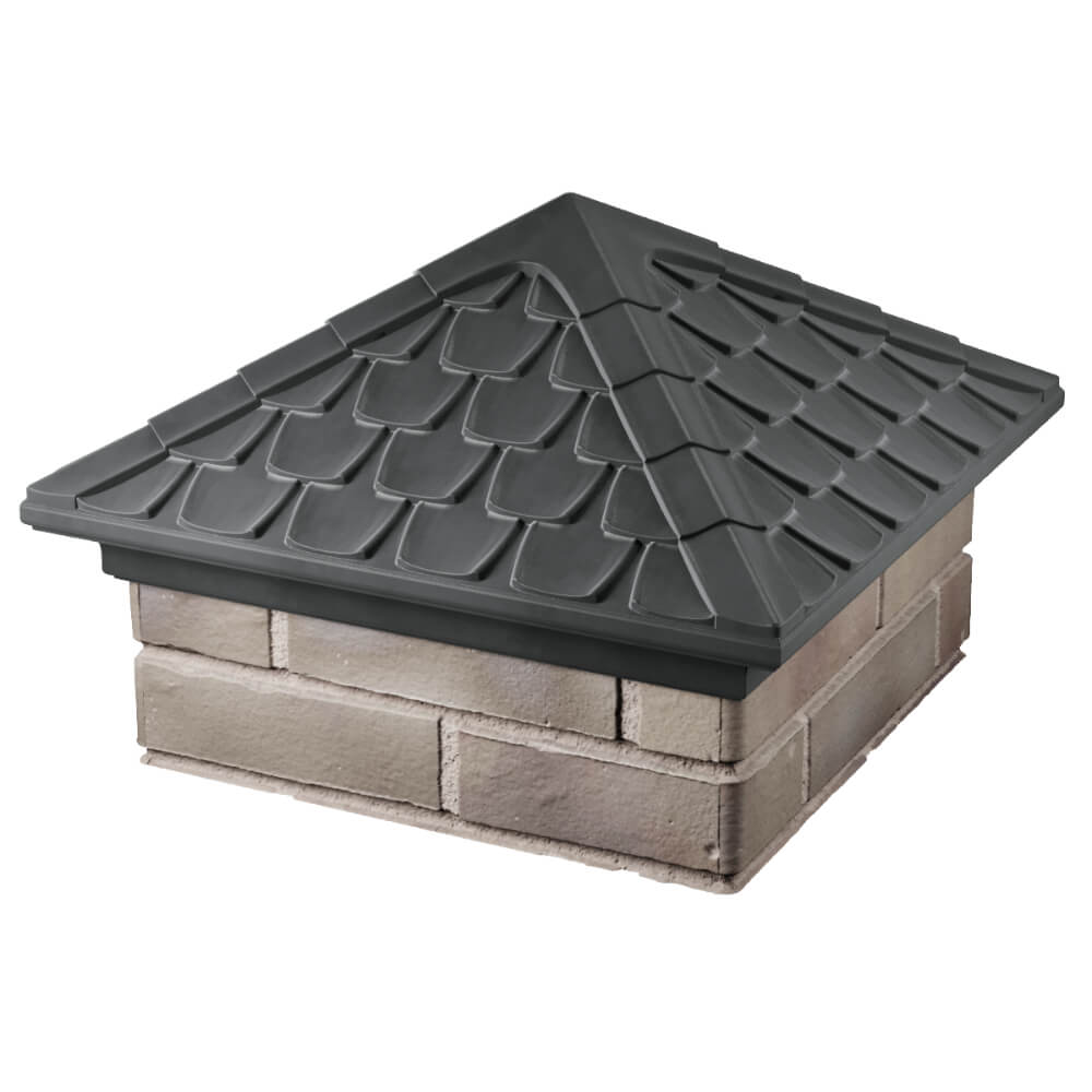 Колпак Zking Эльбрус Серый на столб 1.5х1.5 кирпича (385х385мм) в Урае фото