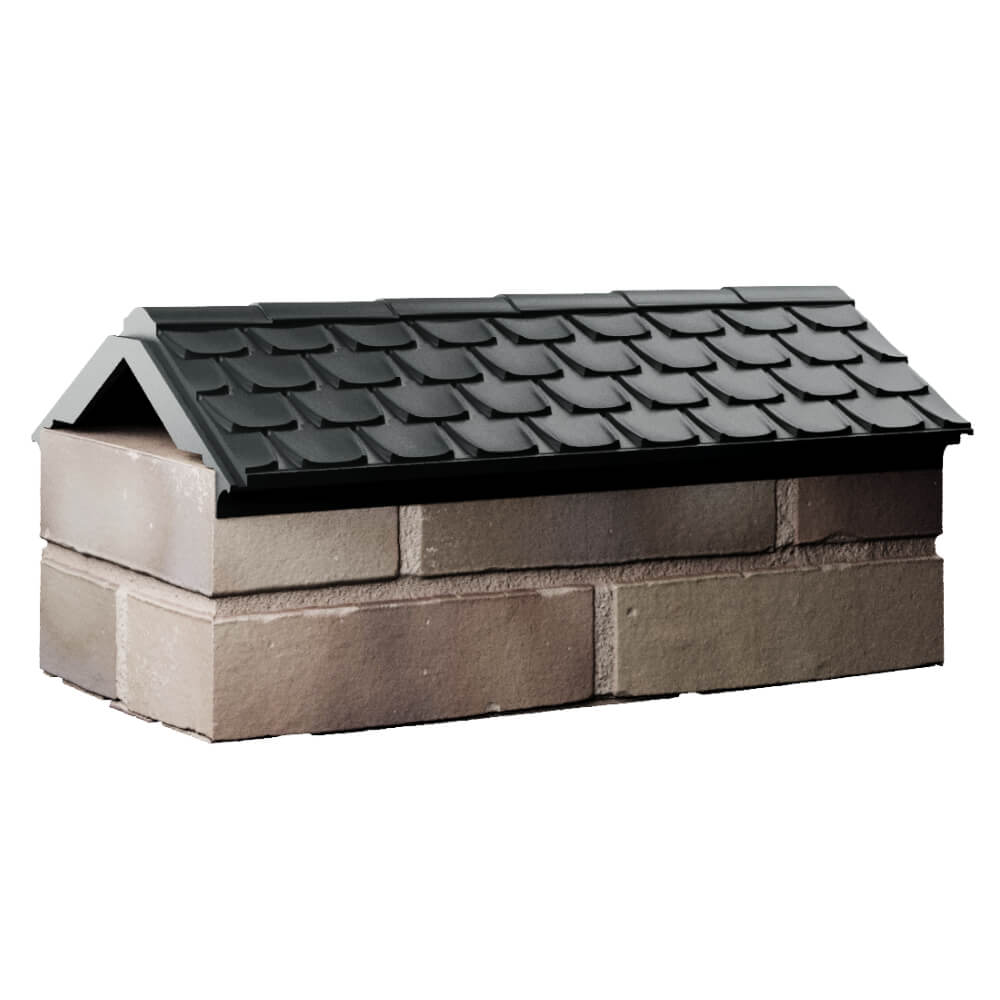 Парапет Zking Эльбрус Черный с посадкой на 1 кирпич (255мм) Урай фото