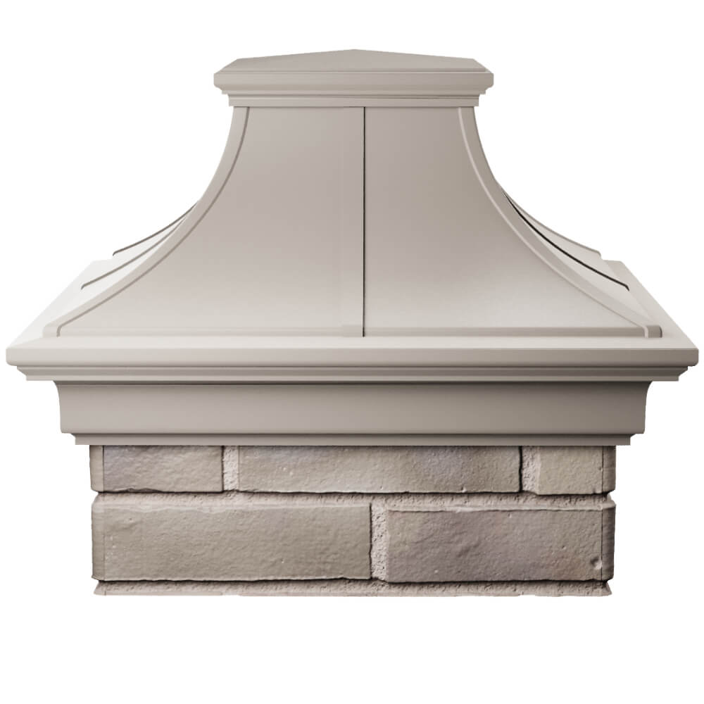 Колпак Zking Монблан Премиум Бежевый на столб 1.5х1.5 кирпича (385х385мм) Урай фото