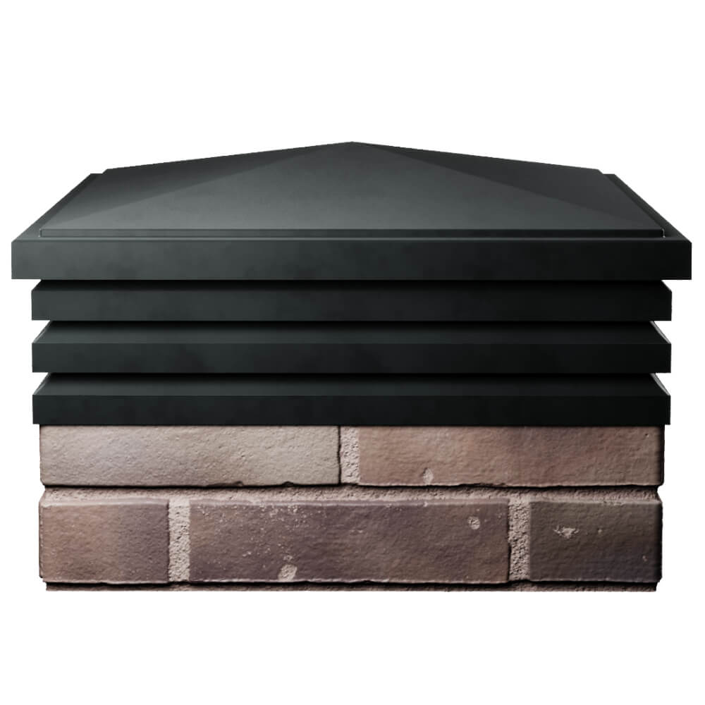 Колпак Zking Бона ХайТек Черный на столб 2х2 кирпича (513х513мм) Урай фото