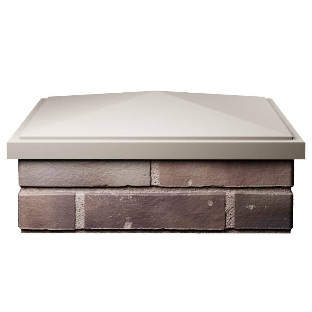 Колпак Zking БонаМоно Бежевый на столб 2х2 кирпича (515х515, 530х530мм) Урай фото