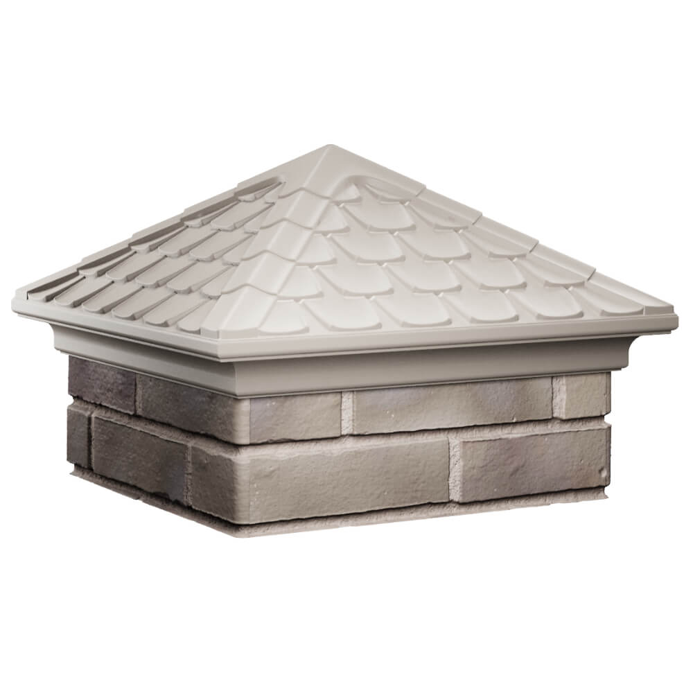 Колпак Zking Эльбрус Бежевый на столб 1.5х1.5 кирпича (385х385мм) в Урае фото