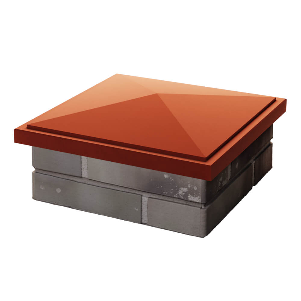 Колпак Zking БонаМоно Красный на столб 1.5х1.5 кирпича (385х385, 400х400мм) в Урае фото