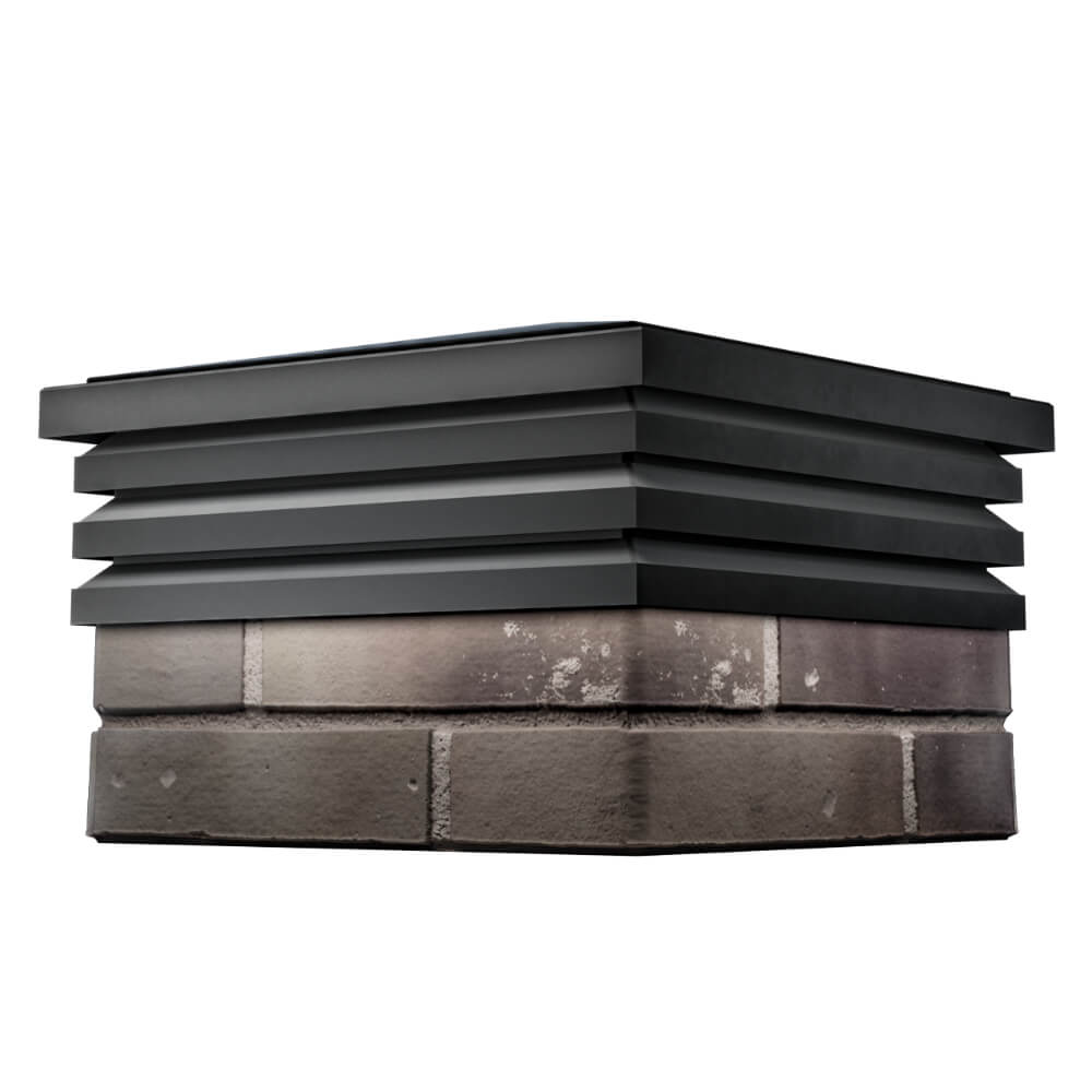 Колпак Zking Бона ХайТек Черный на столб 1.5х1.5 кирпича (385х385мм) в Урае фото