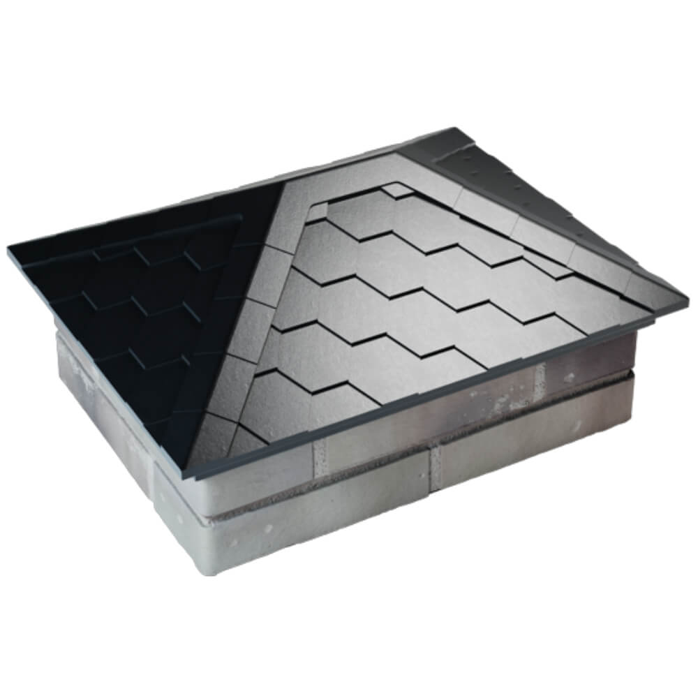 Колпак Zking Эверест Черный на столб 2х1.5 кирпича (520х390мм) Урай фото