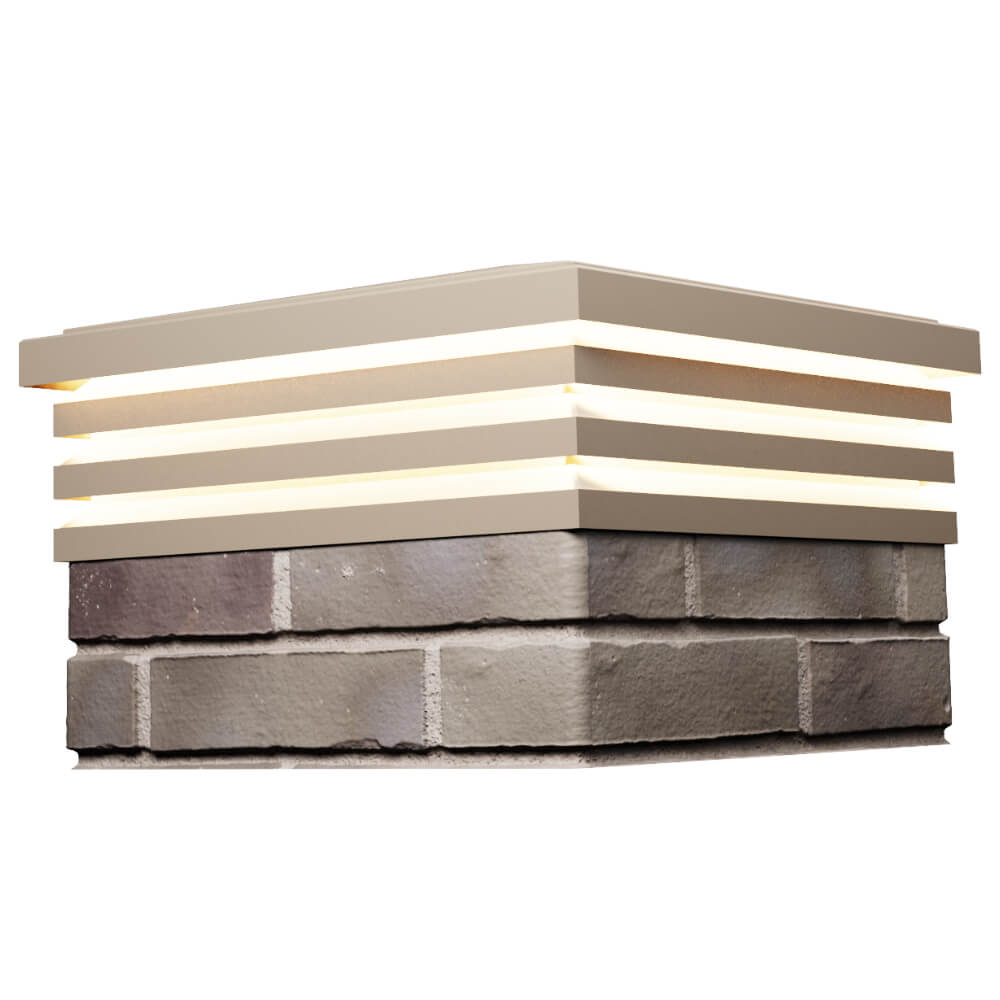 Колпак Zking Бона ХайТек Бежевый на столб 1.5х1.5 кирпича (385х385мм) с подсветкой в Урае фото