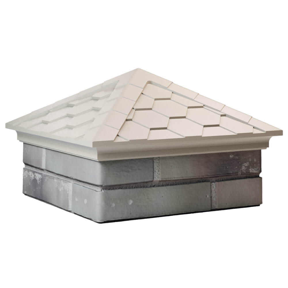 Колпак Zking Эверест Бежевый на столб 1.5х1.5 кирпича (390х390мм) в Урае фото