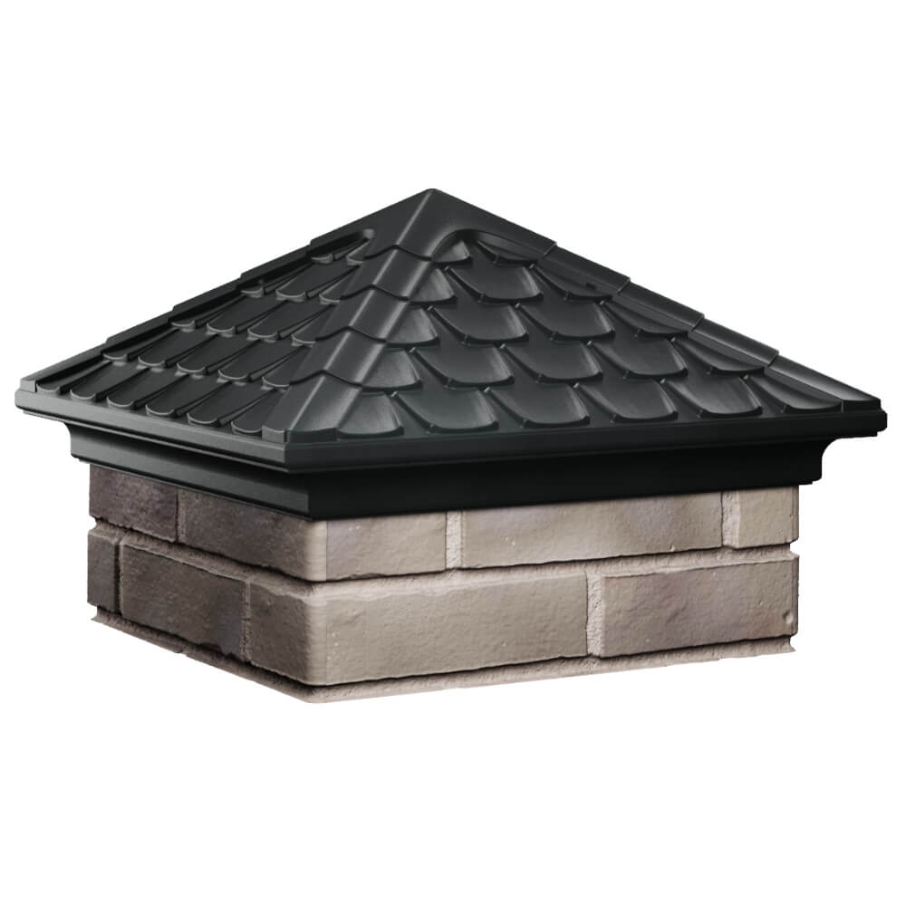 Колпак Zking Эльбрус Черный на столб 1.5х1.5 кирпича (385х385мм) в Урае фото