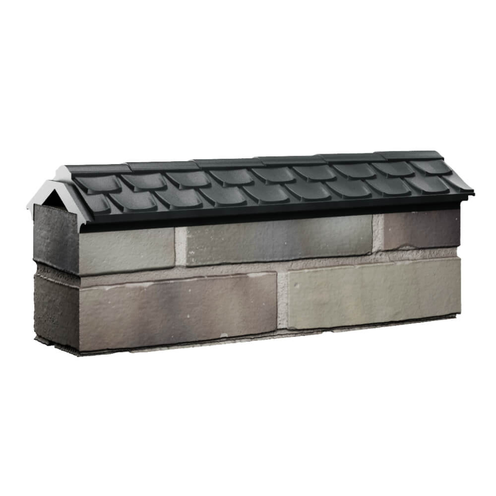 Парапет Zking Эльбрус Черный с посадкой на 0.5 кирпича (130мм) Урай фото