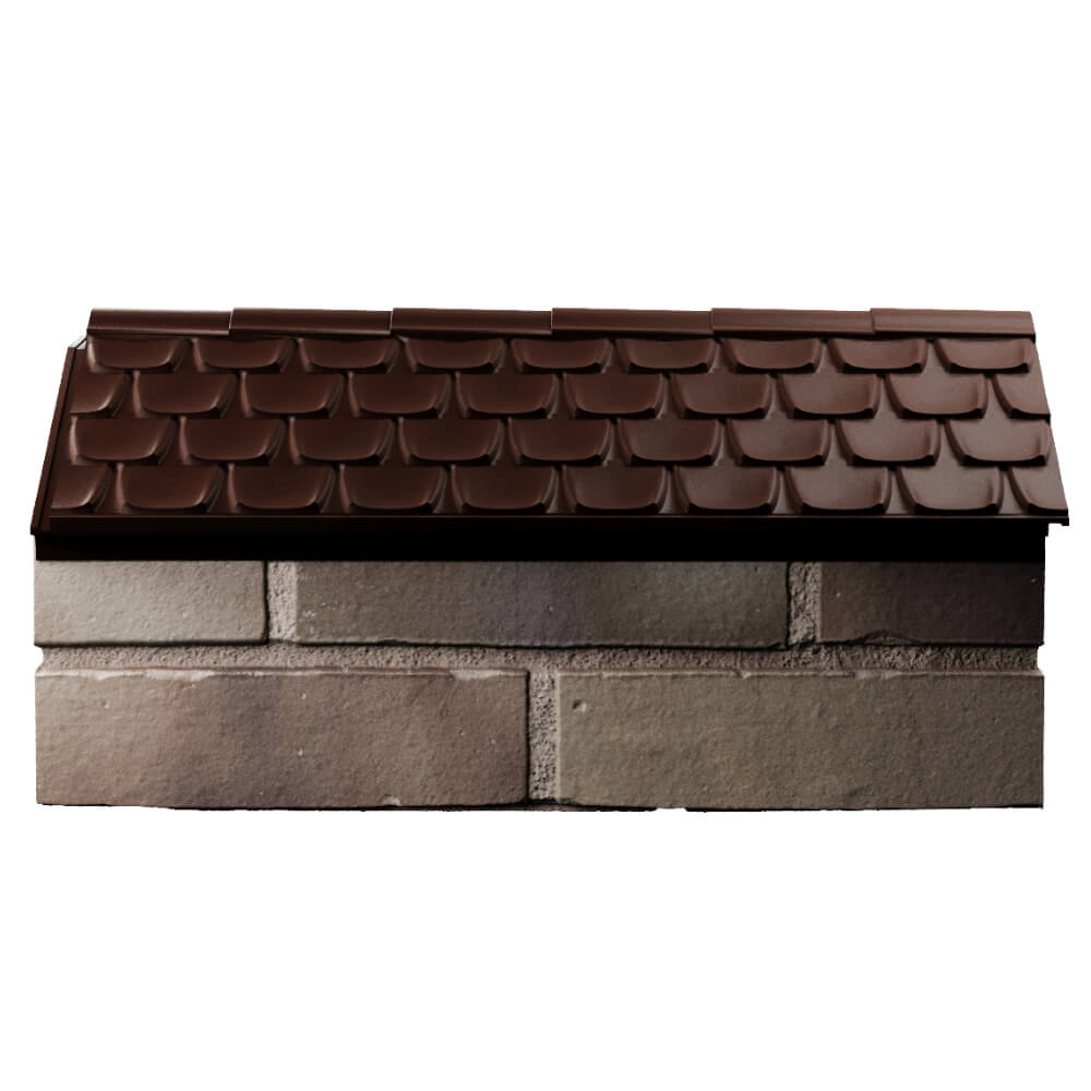 Парапет Zking Эльбрус Коричневый с посадкой на 1 кирпич (255мм) в Урае фото