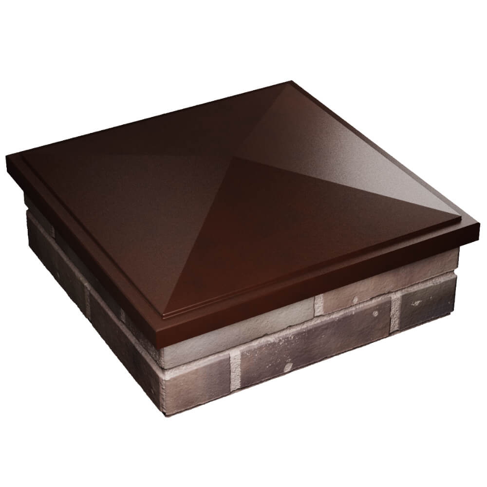 Колпак Zking БонаМоно Коричневый на столб 2х2 кирпича (515х515, 530х530мм) в Урае фото