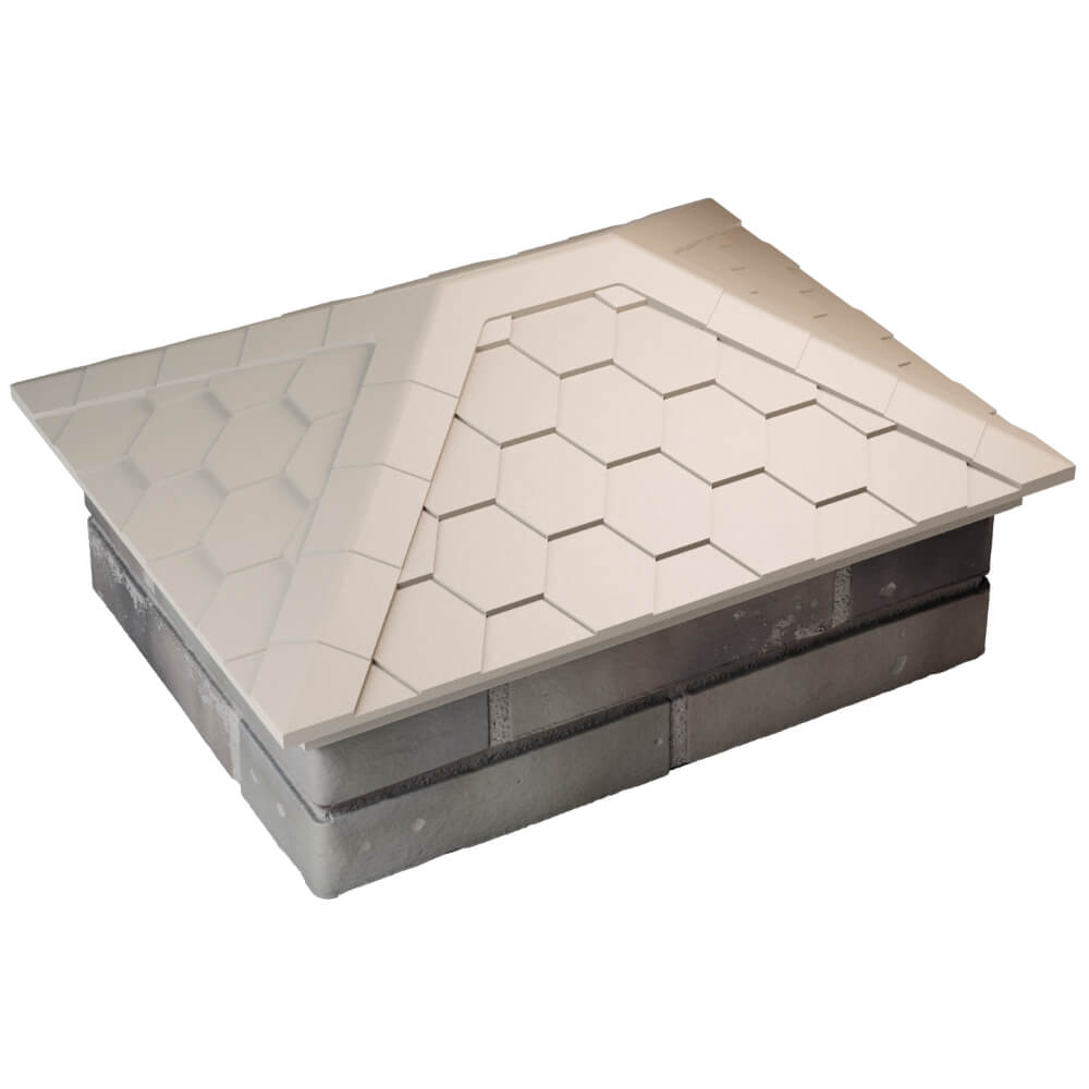 Колпак Zking Эверест Бежевый на столб 2х1.5 кирпича (520х390мм) Урай фото