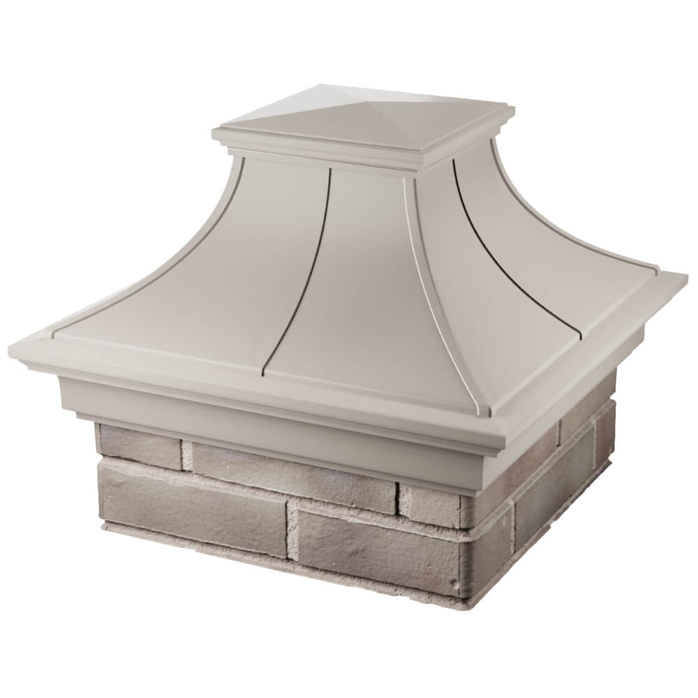 Колпак Zking Монблан Премиум Бежевый на столб 1.5х1.5 кирпича (385х385мм) в Урае фото