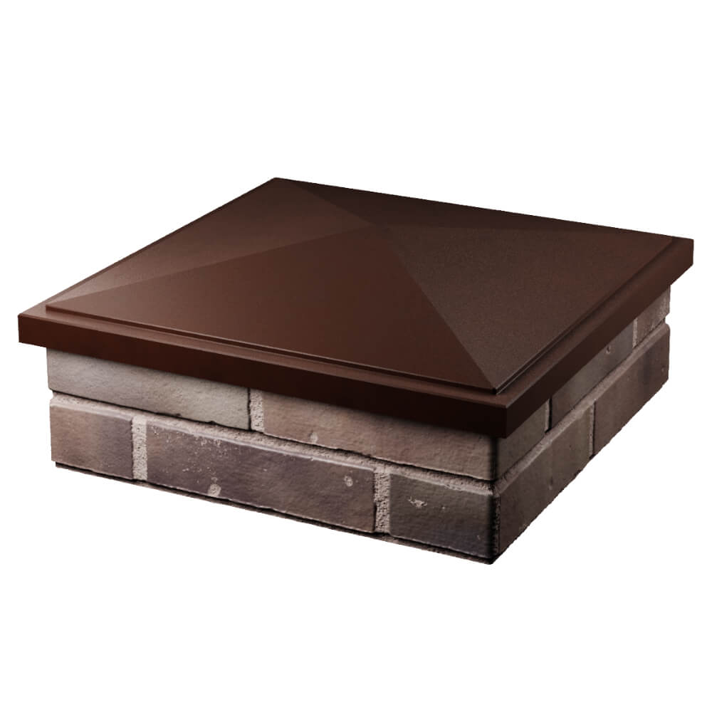 Колпак Zking БонаМоно Коричневый на столб 2х2 кирпича (515х515, 530х530мм) в Урае фото