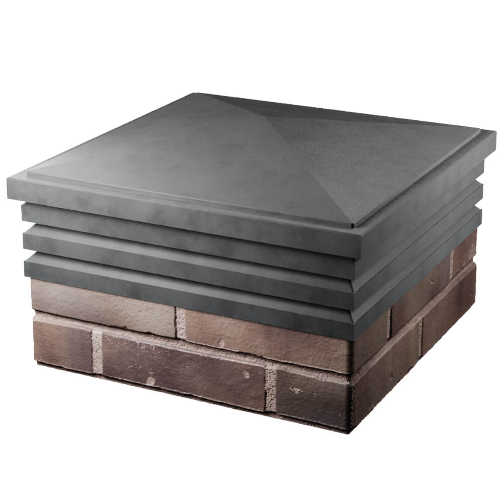 Колпак Zking Бона ХайТек Серый на столб 2х2 кирпича (513х513мм) в Урае фото