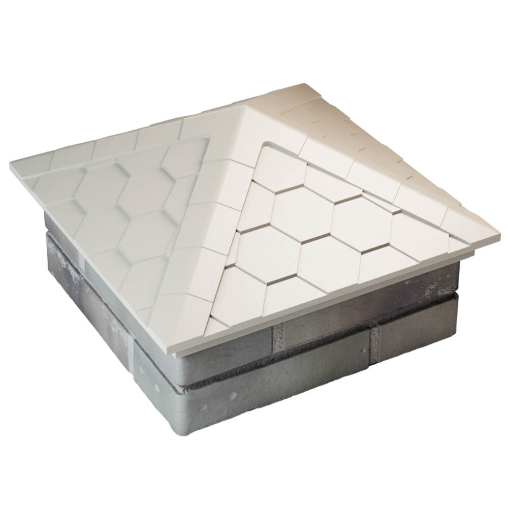 Колпак Zking Эверест Бежевый на столб 1.5х1.5 кирпича (390х390мм) в Урае фото